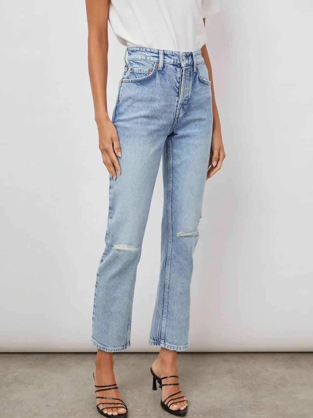 Rails Light Blue High-Rise Straight-Leg Jeans